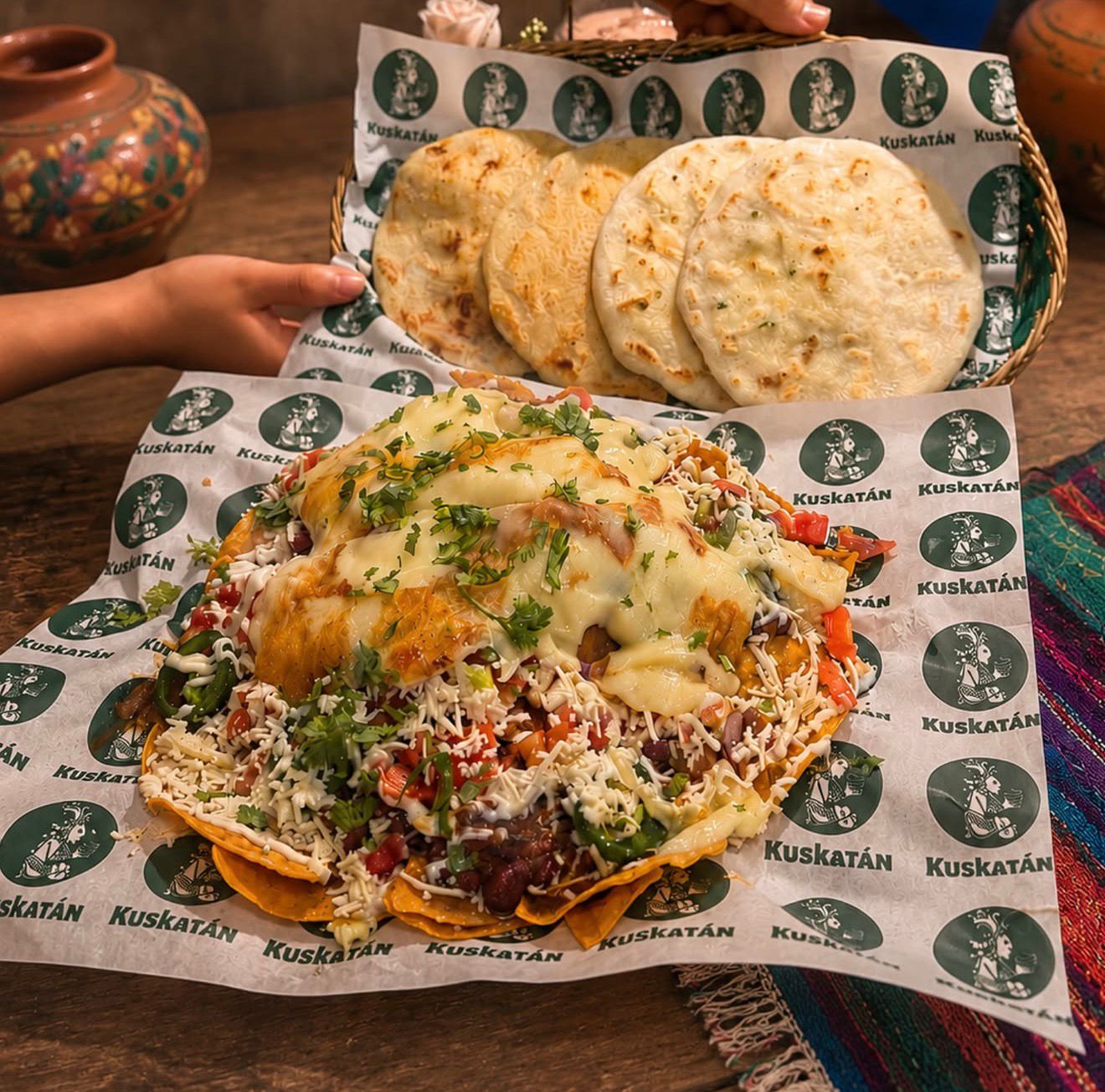 Canasta de pupusas